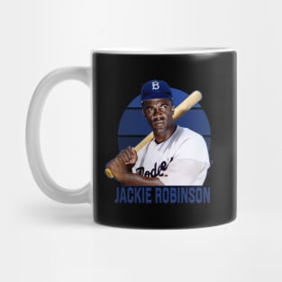 Jackie Robinson Blue Retro Mug